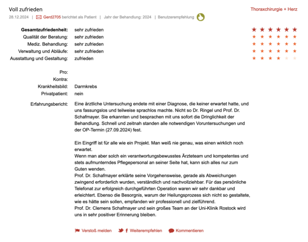 Klinikbewertungen.de Dezember 2024