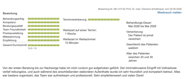 Sanego Patientenbewertung Mai 2026