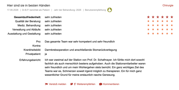 Klinikbewertungen.de CUK Juni 2026