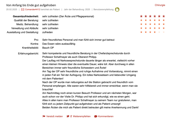 Klinikbewertungen.de Februar 2025
