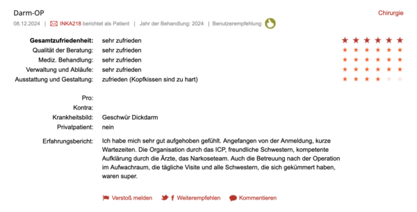 Klinikbewertungen.de Dezember 2024