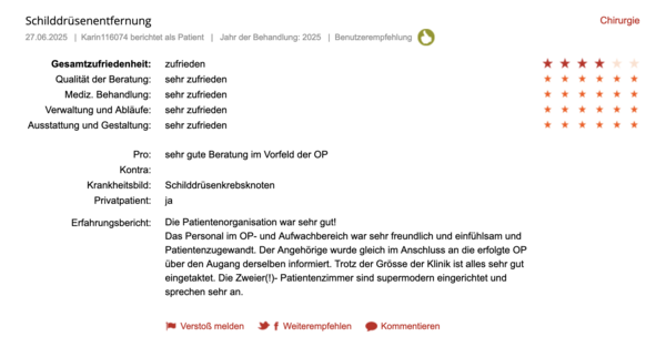 Klinikbewertungen.de Juni 2025