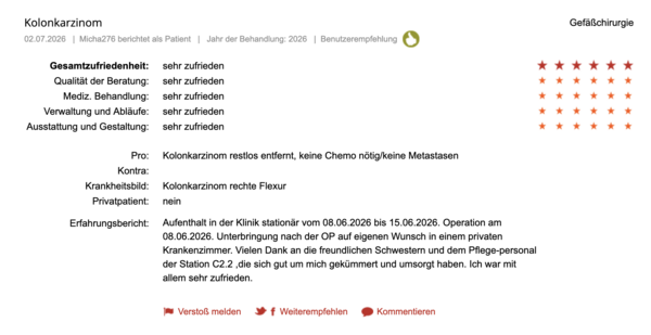 Klinikbewertungen.de CUK Juli 2026