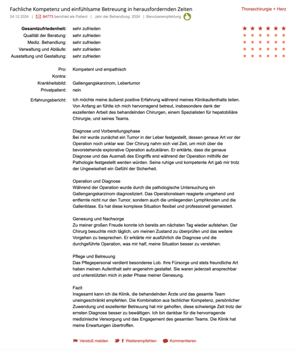 Klinikbewertungen.de Dezember 2024