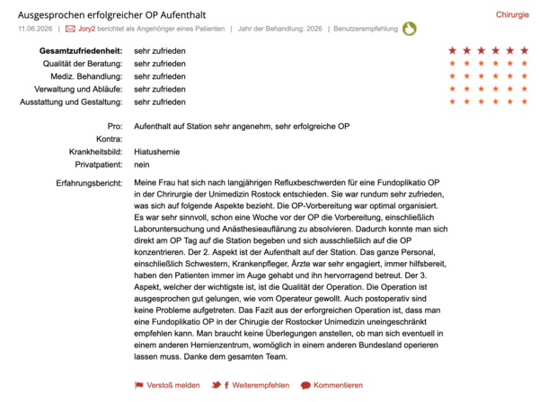 Klinikbewertungen.de Juni 2026