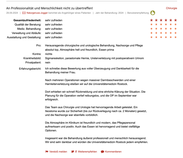 Klinikbewertungen.de September 2024