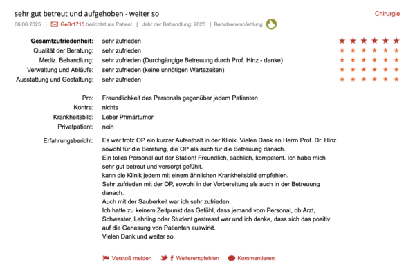 Klinikbewertungen.de Juni 2025