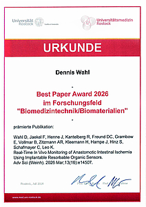 Best paper Award 2026 - Biomedizintechnik/Biomaterialien