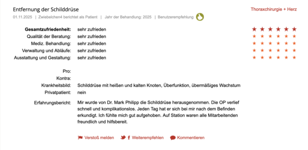 Klinikbewertungen.de CUK Rostock November 2025