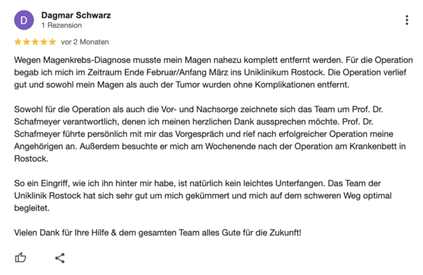 Google Bewertung UMR Mai 2025