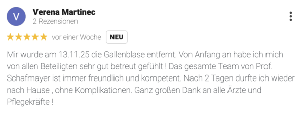 Google Bewertung Chirurgie November 2025