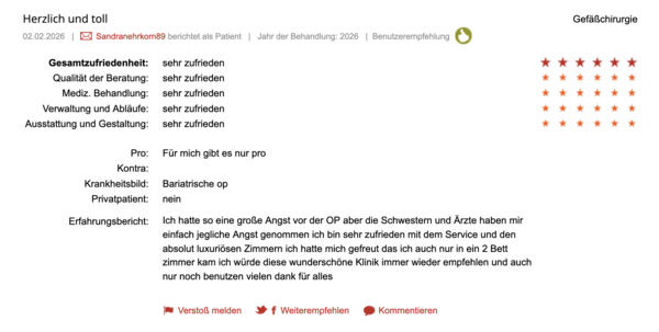 Klinikbewertungen.de Februar 2026