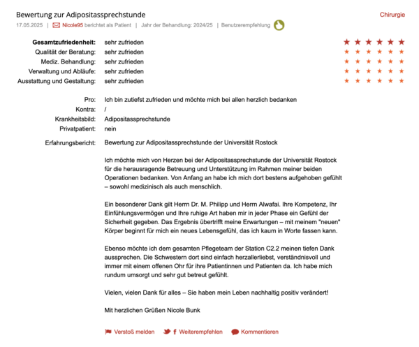 Klinikbewertungen.de Mai 2025