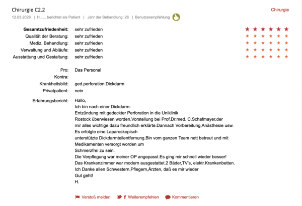Klinikbewertungen.de März 2026