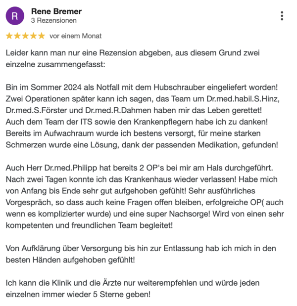 Google Bewertung UMR März 2025