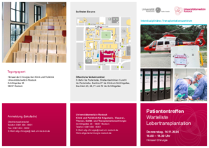 Flyer zur Veranstaltung Patiententreffen Warteliste Lebertransplantation 2024