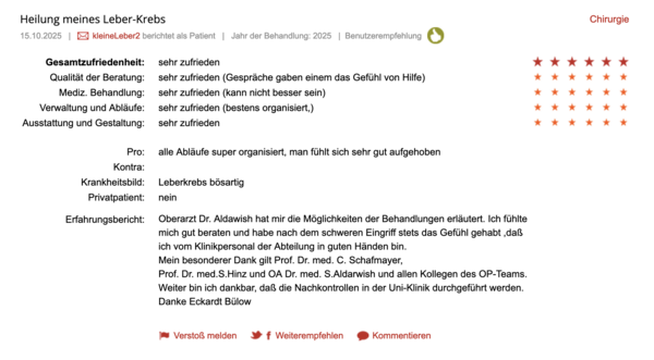 Klinikbewertungen.de Chirurgie September 2025