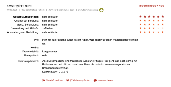 Klinikbewertungen.de Juni 2025