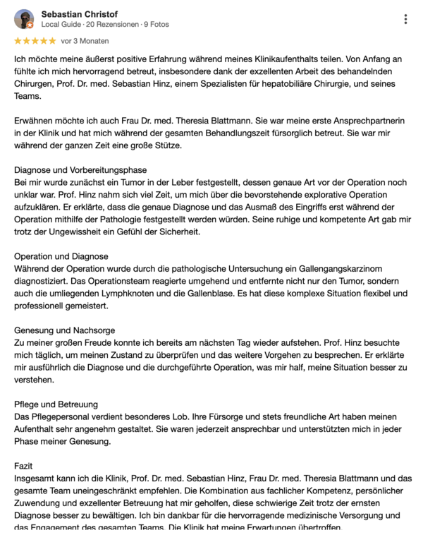 Google Bewertung UMR Januar 2025