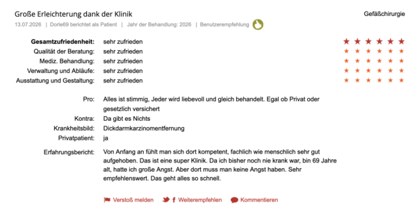 Klinikbewertungen.de CUK UMR Juli 2026