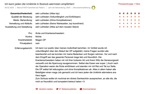 Klinikbewertungen.de Februar 2025