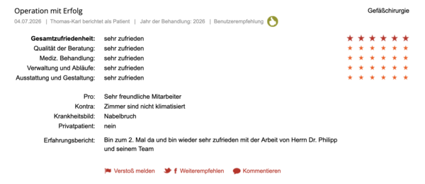 Klinikbewertungen.de Chirurgie Juli 2026