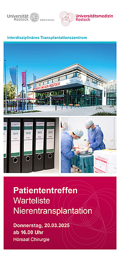 Titelbild Flyer Patiententreffen Warteliste Nierentransplantation 2025