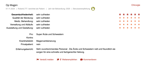 Klinikbewertungen.de CUK November 2025